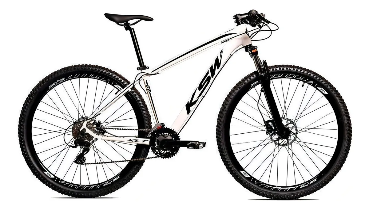 Bicicleta Alumínio Aro 29 Ksw 24v Freio Disco Xlt Cor Branco