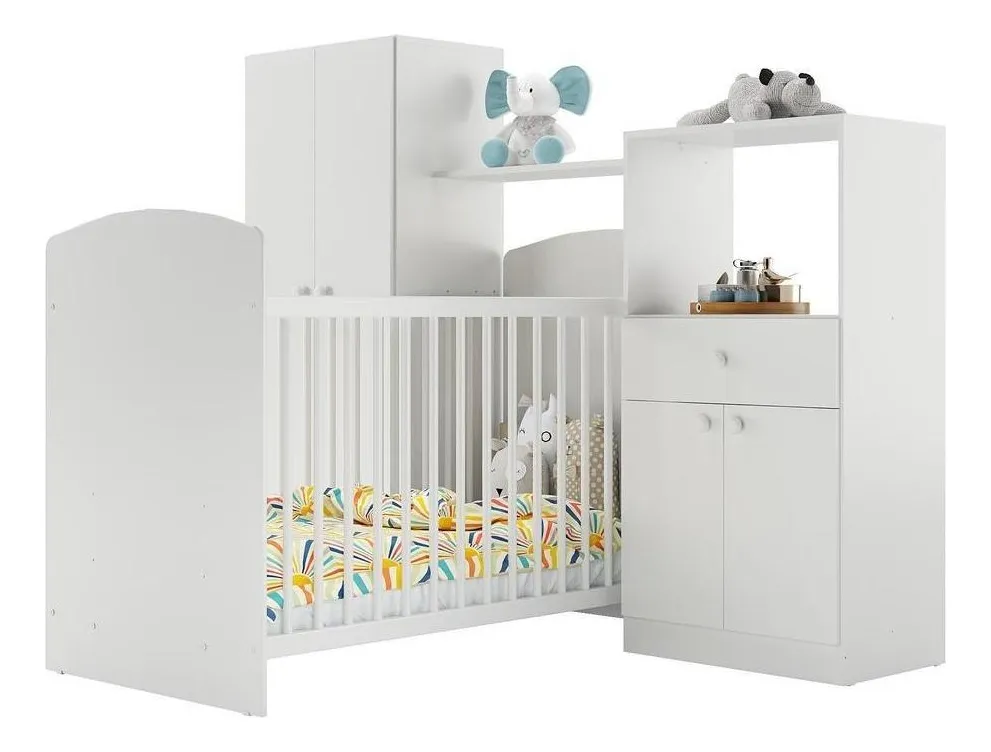 Quarto Bebê - Berço Roupeiro Cômoda Multimóveis Fg2869 Br
