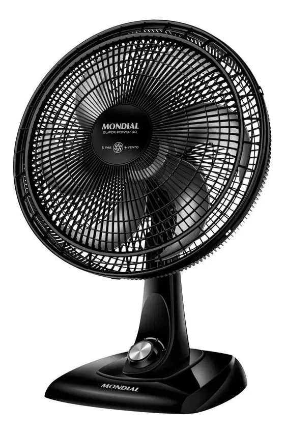 Ventilador
				de Mesa VSP-40-B Com 6 pás e Potência de 140W Cor Preto Mondial 220V