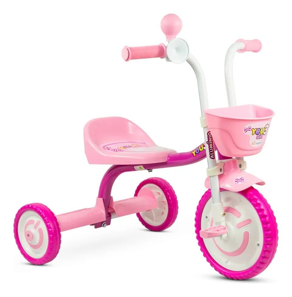 Triciclo Motoca Infantil Menina You Girl Rosa Nathor