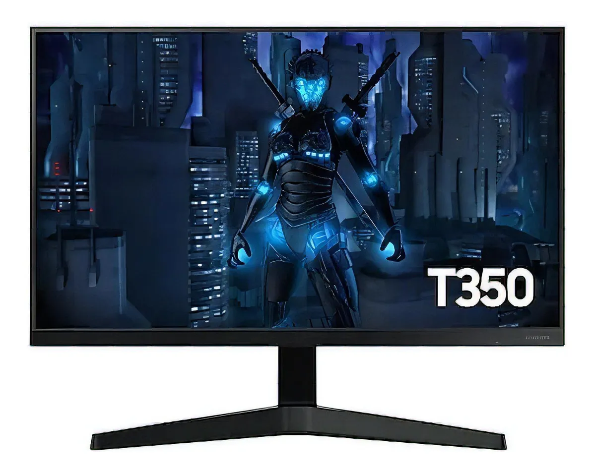 Monitor Gamer Samsung 24“ FHD 75Hz HDMI VGA Freesync Preto Série T350 110/220V