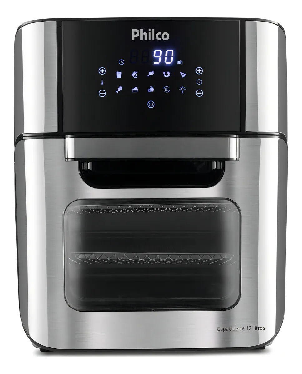 Fritadeira Elérica Air Fryer Oven Philco Pfr2200 12 litros 4 Em 1 1800w Cor Preta 110V