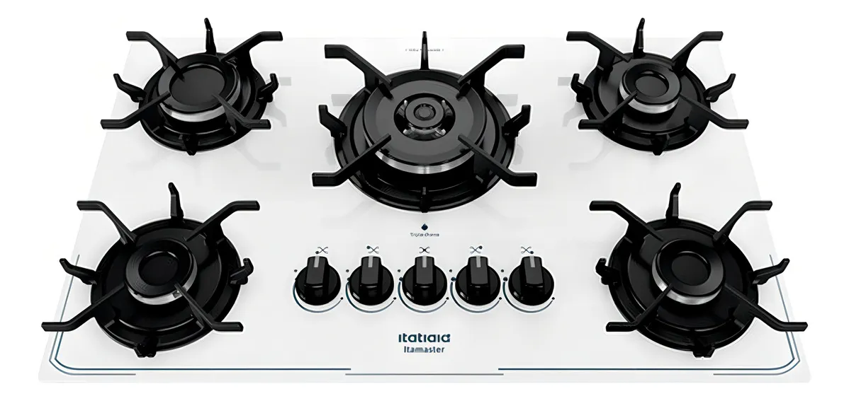 Cooktop a gás Itatiaia Branco 5 Bocas Itamaster Bivolt 127V/220V 3700000344