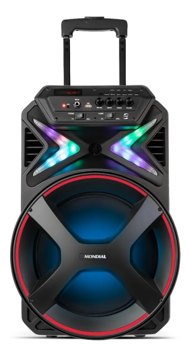 Caixa Amplificada Connect Lights Cm-400 Mondial Cor Preto 110V/220V