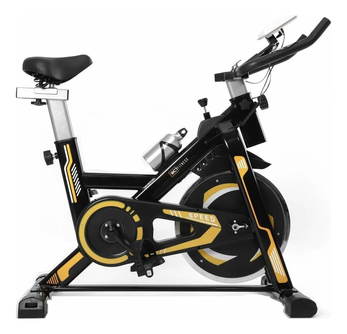 Bicicleta Spinning Com Roda De Inércia De 13kg Wct Fitness Preto Amarelo